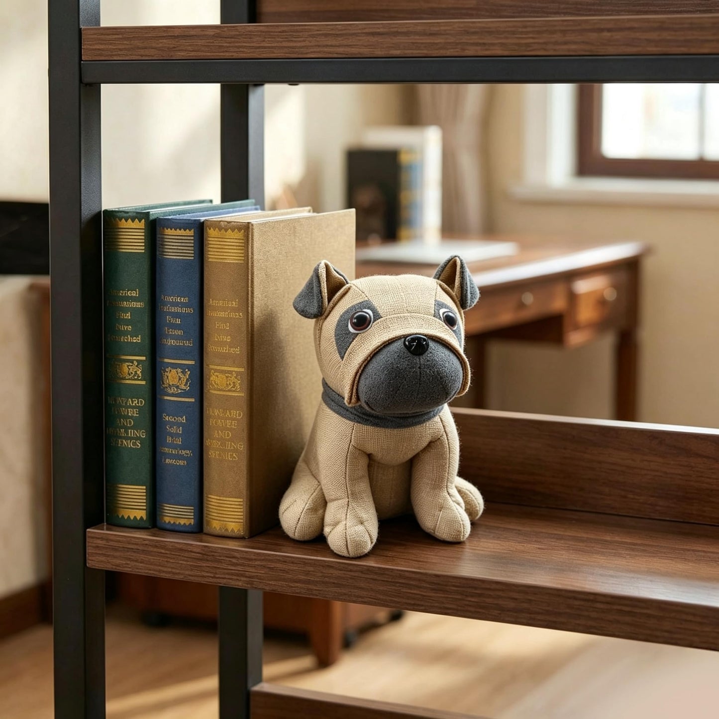Animal Interior Door Stopper Doorstops Book Stopper Wall Protectors Anti Collision Decorative Dog (Beige and Grey)