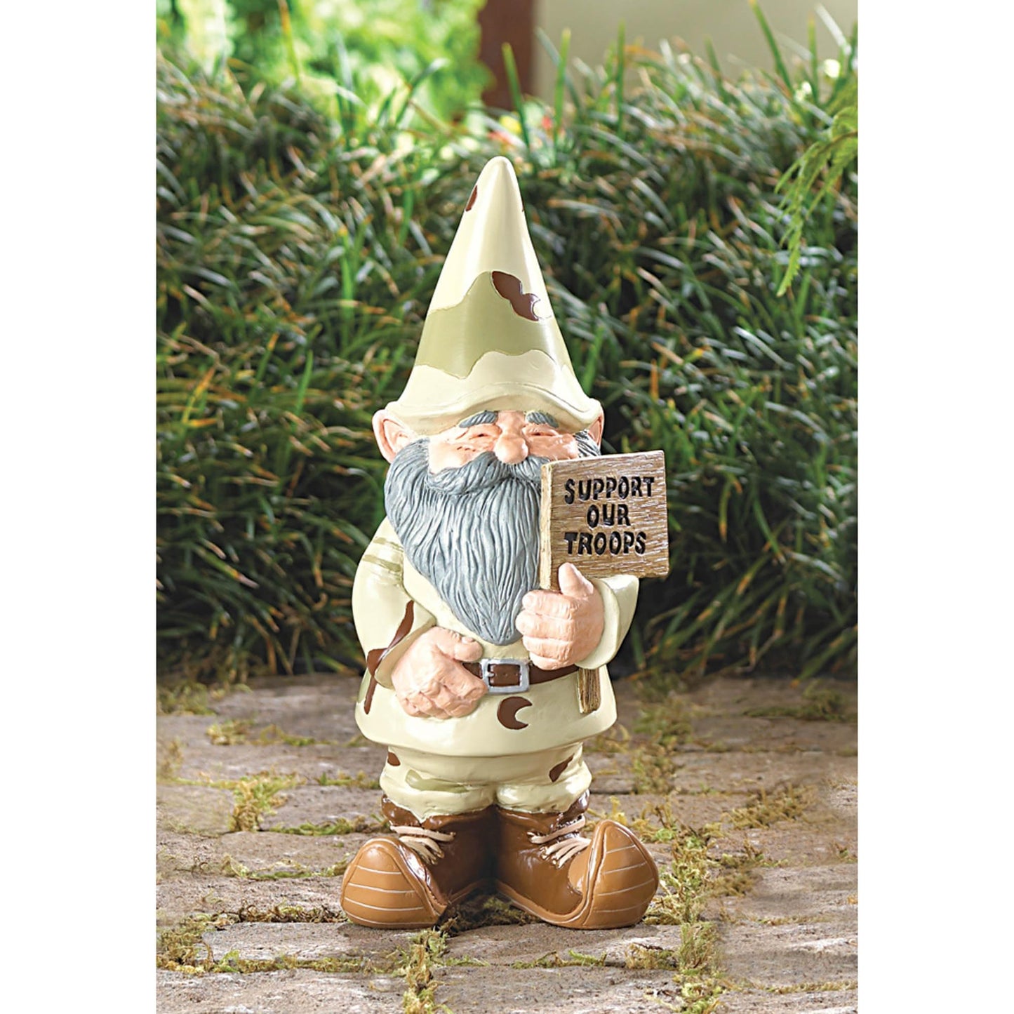 Accent Plus Support Our Troops Gnome Patriotic USA Garden Outdoor Statue