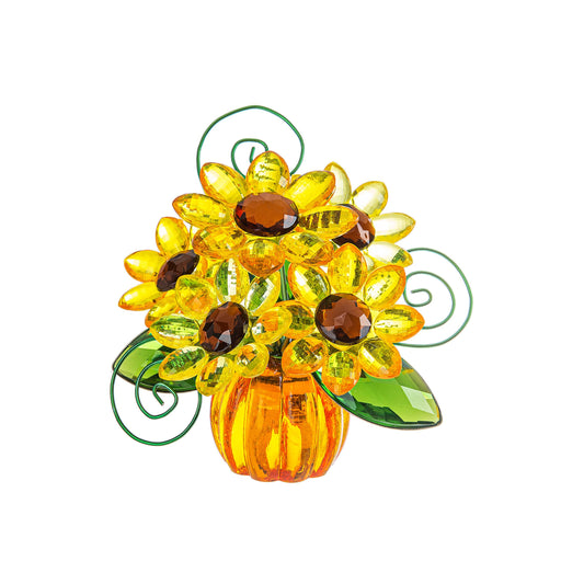Ganz ACRYF-89 Posy Pot[TM] Sunflower Pumpkin Figurine, 4-inch Height