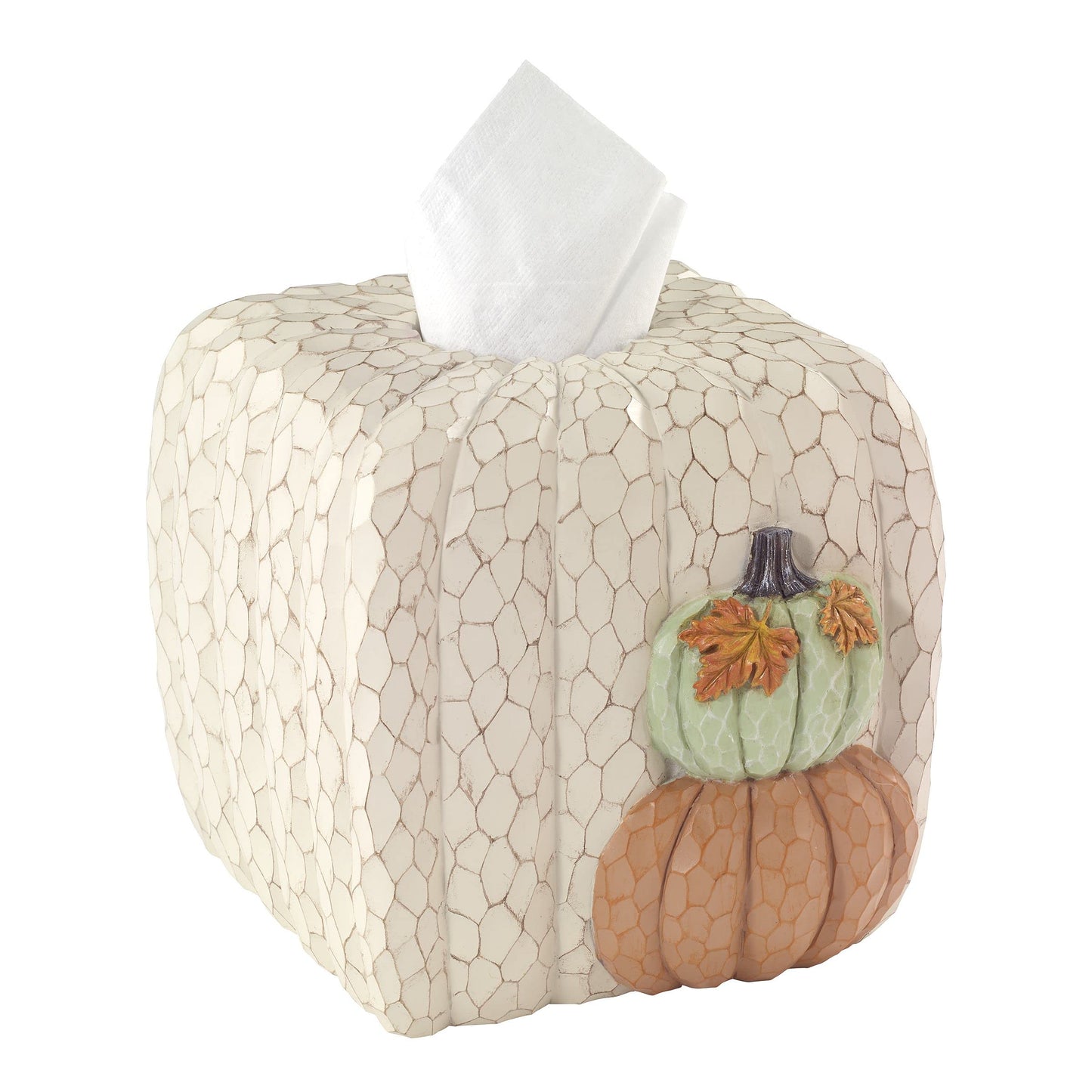 Avanti Linens - Tissue Box Cover, Fall Inspired Home Decor (Grateful Patch Collection)