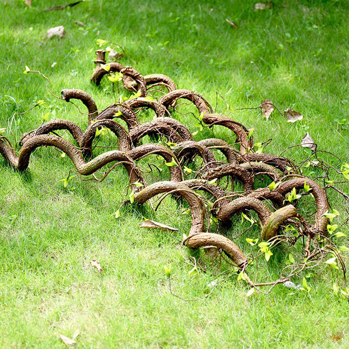 CONGZHANHH Bendable 63in Artificial Tree Twigs Cane Wood Vine Branches Fake Plants Trunk Garland with Leaves for Home Wedding Garden Wall Hanging Mantel Christmas Thanksgiving Day Decoration