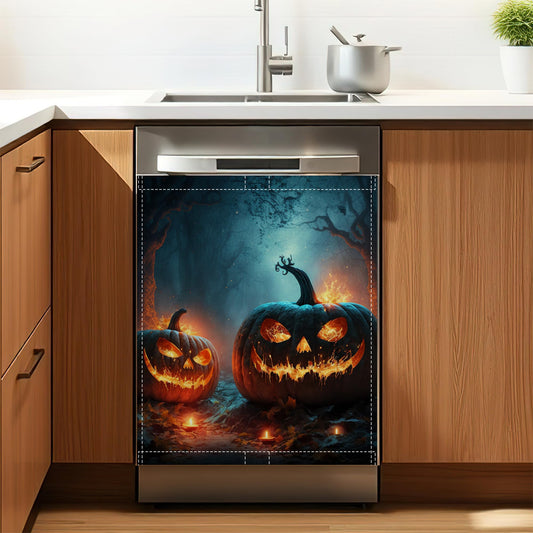 Halloween Magnetic Dishwasher Cover, Easy Install Kitchen Decor
