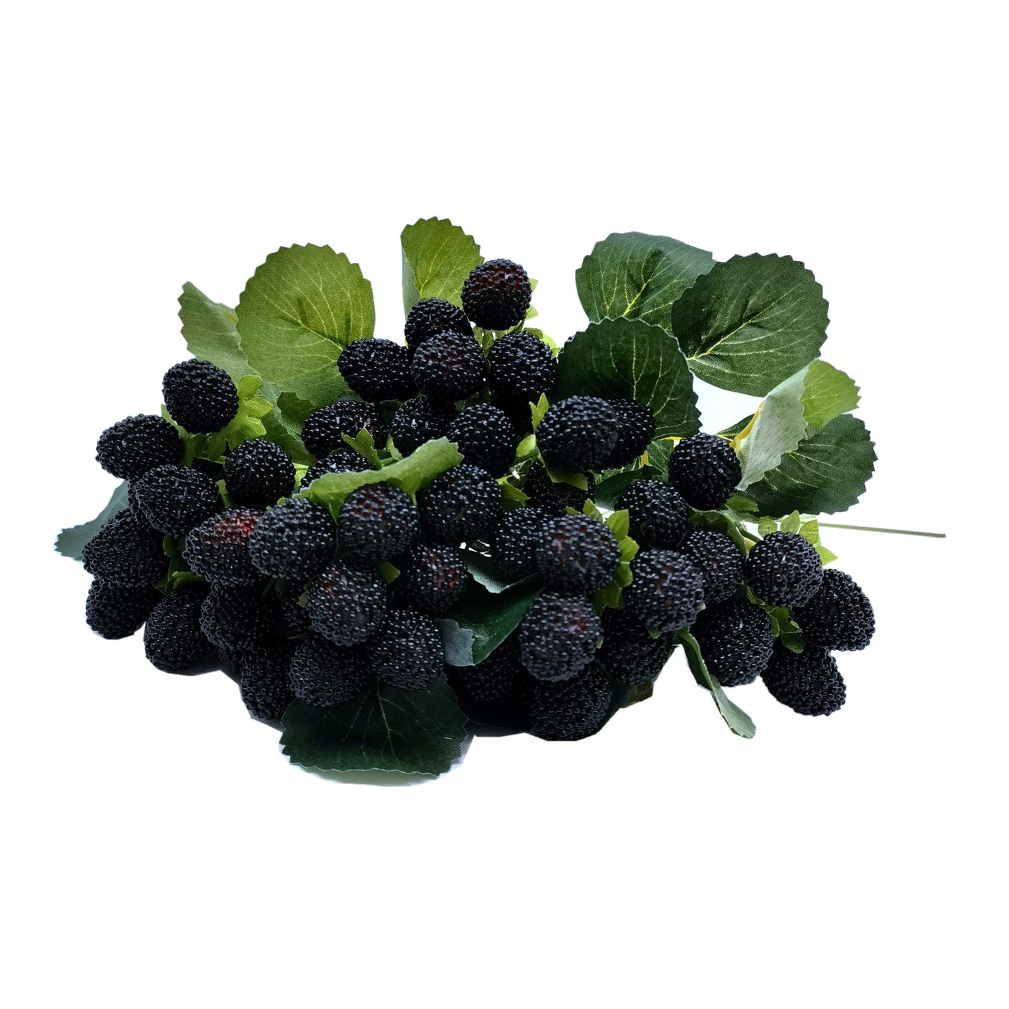 M2cbridge 4PCS Artificial Raspberry Red Berry Faux Fruit BlackBerry Props Table Decoration (Black)