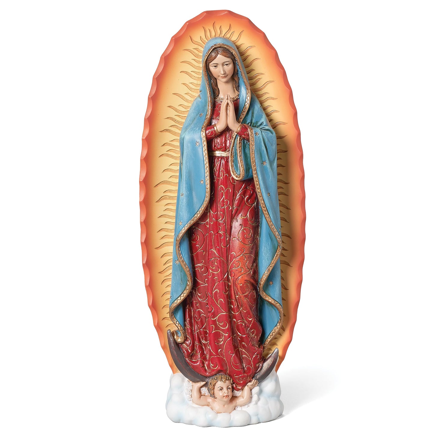 Joseph's Studio by Roman, 11.25" H Our Lady of Guadalupe Figure on Base, Renaissance Collection, Resin and Stone Religious Statue