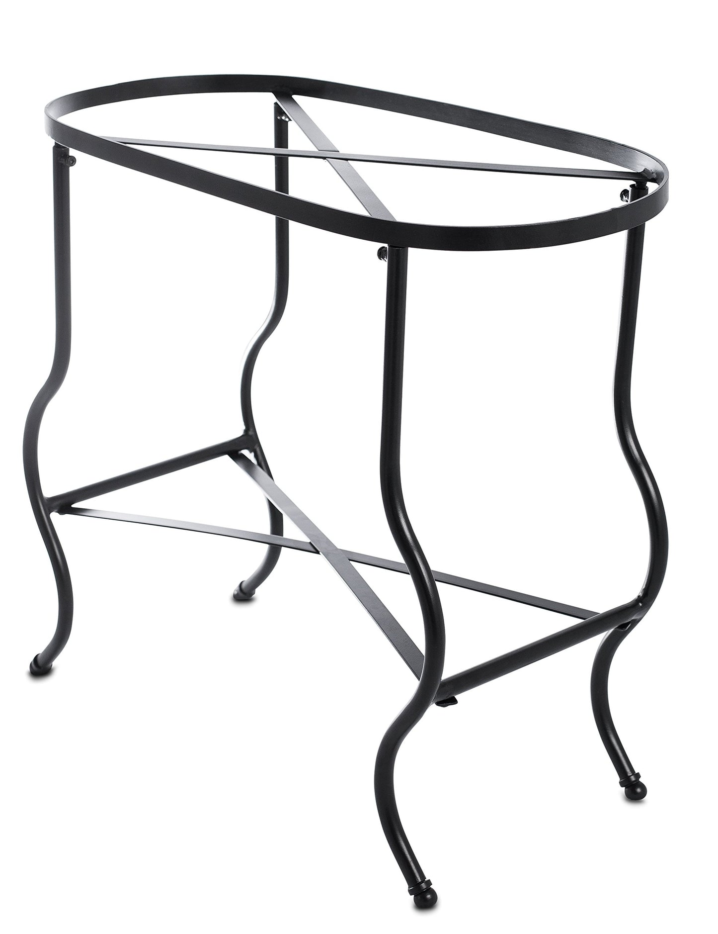 BirdRock Home Stainless Steel Beverage Tub with Stand - Oval - Bottom Tray - Party Drink Holder - Wooden Handles - Outdoor or Indoor Use - Free Standing