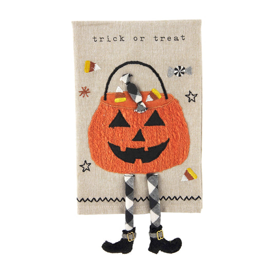 Mud Pie Dangle Leg Towel, Trick Treat