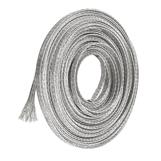 Tin-Plated Copper Reinforcing Strip for Stained Glass – 3.9mm (5/32”) Wide, 9.2m (30.18 ft) Long, Strong & Easy Soldering, Ideal for Large Stained Glass Projects