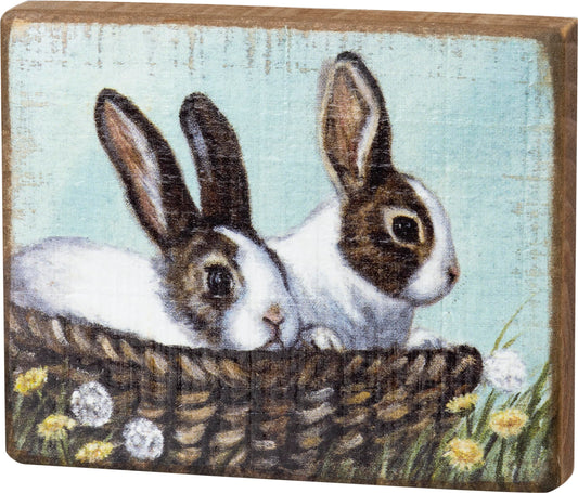 Primitives by Kathy Bunnies Bring Blessings In Abundance Home Décor Sign