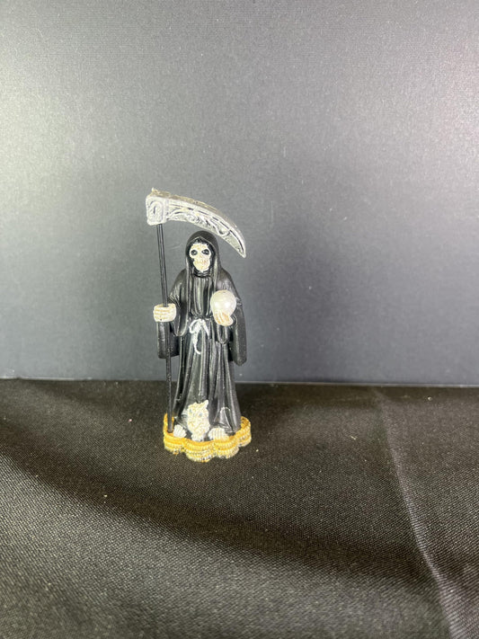 Moviebros 3" Inch Santa Muerte Skull Coin Base Figure Black, Mini