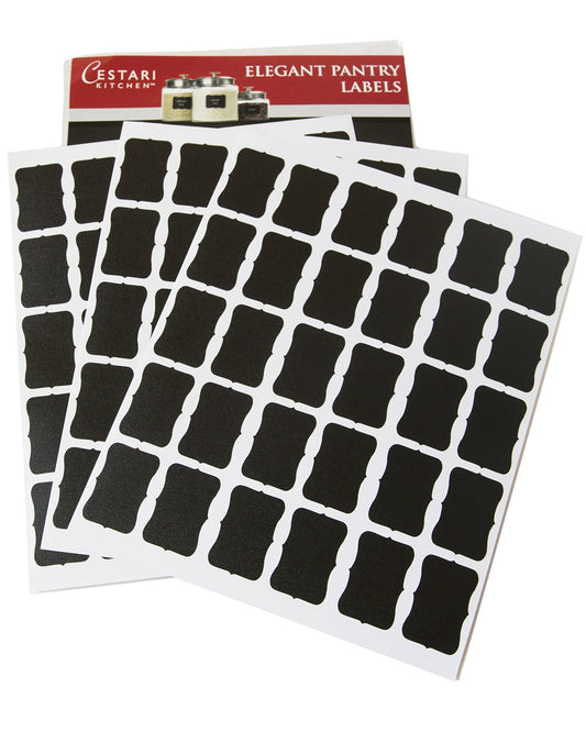 Cestari Chalkboard Labels: Mini Decorative Chalk Stickers - Set of 90 Premium Reusable Blackboard Stickers - Stylish Home Organization, Wedding Decorations, Party Favors, Crafts, Labels for Mason Jars