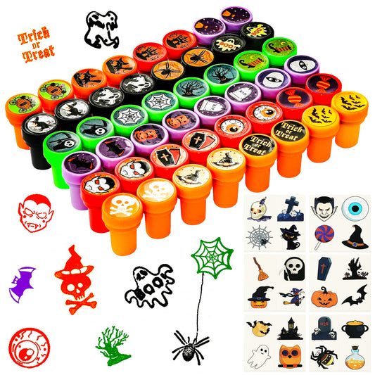 Max Fun 192pcs Halloween Party Favors Toys Stamps Halloween Stickers for Kids Halloween Party Supplies, Goodies Bags, Classroom Game Reward Prizes(Halloween)