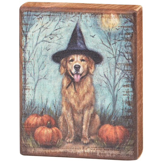 Primitives by Kathy Home Décor Sign - Dog As A Witch Block