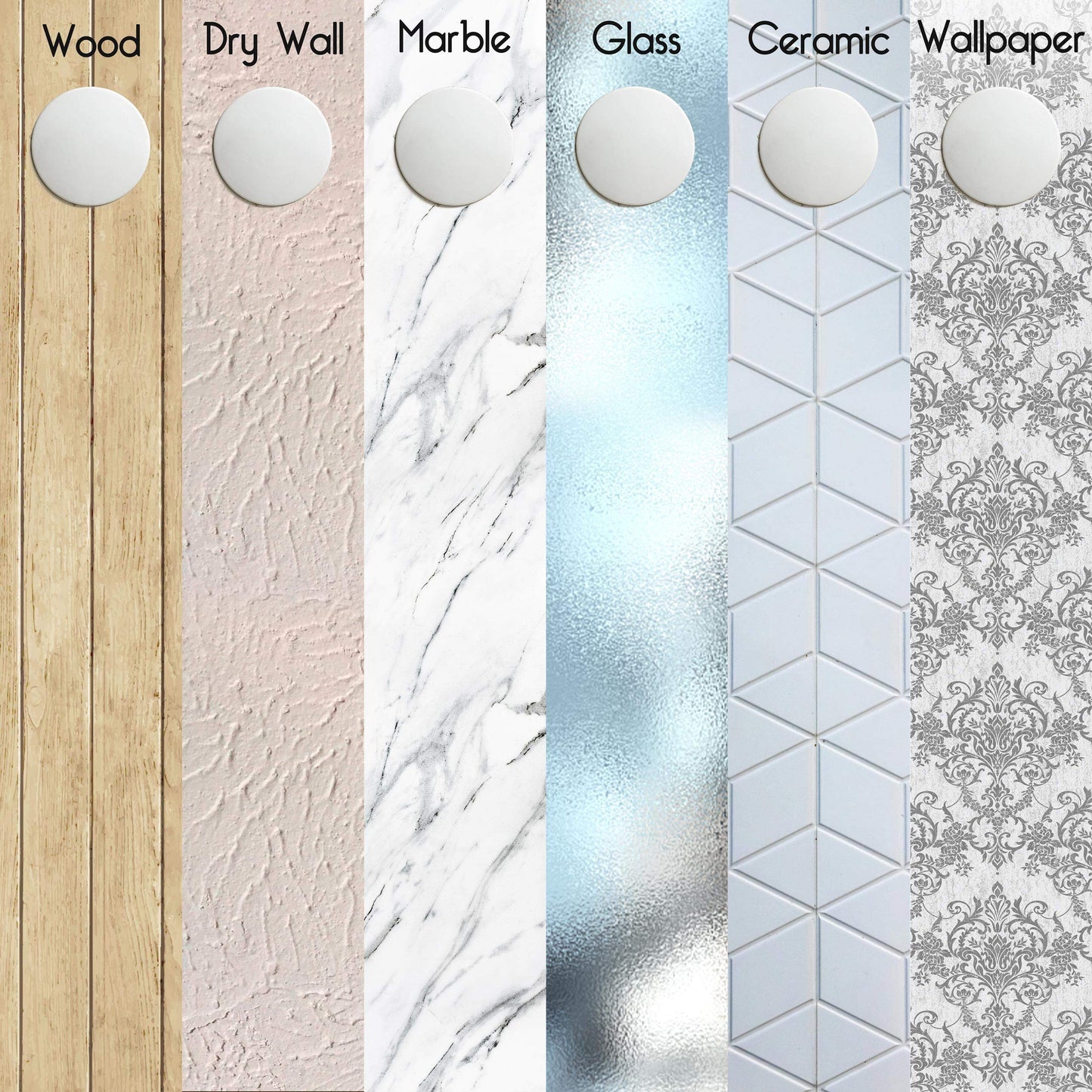 ProStoppr® Door Stoppers - Large 3.15" (8 Pack) - Door Stoppers for Wall with Strong Back Adhesive - Quiet and Shock Absorbent Silicone Wall Protectors from Door Knobs - Protects Every Surface - White