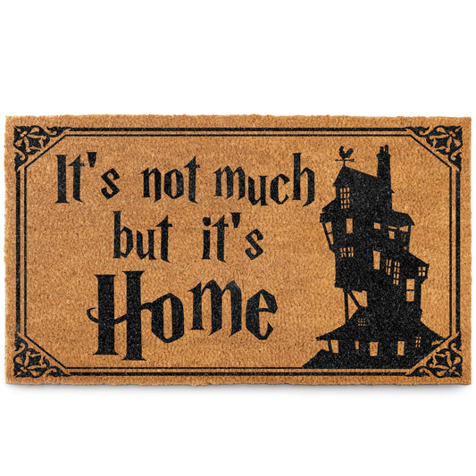 MAINEVENT It's Not Much but It's Home Door Mat 30x17 Inch, Nerd Welcome Mat for Covered Outdoor Area, Wizarding Rug, Wizarding Geeky Doormat, Geek Outdoor Decor, Funny Nerd Gift