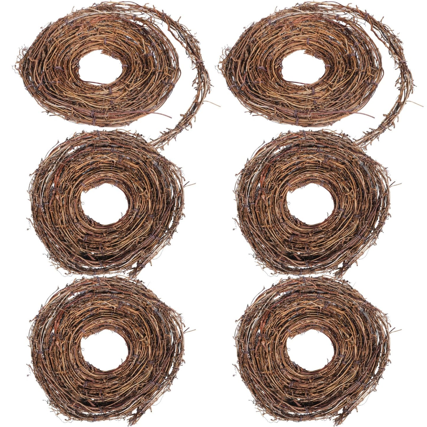 6 PCS Grapevine Garland - DIY Crafts Natural Grapevine Twig Vines, 15 Feet Vines Garland Wreaths for Wedding House Holiday Door Vase Wall Decor