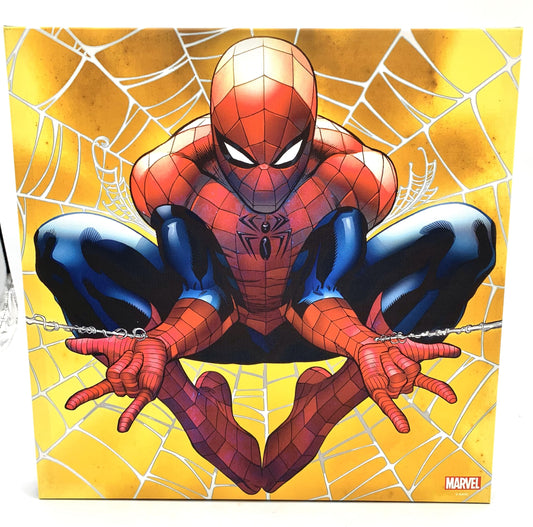 Silver Buffalo Spider-Man 15x15 inch Canvas Wall Art - Spiderman Shooting Webs Picture Poster Wall Decor