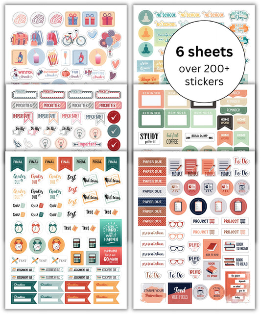 Lamare Planner Stickers for Students and College Stickers for Journaling