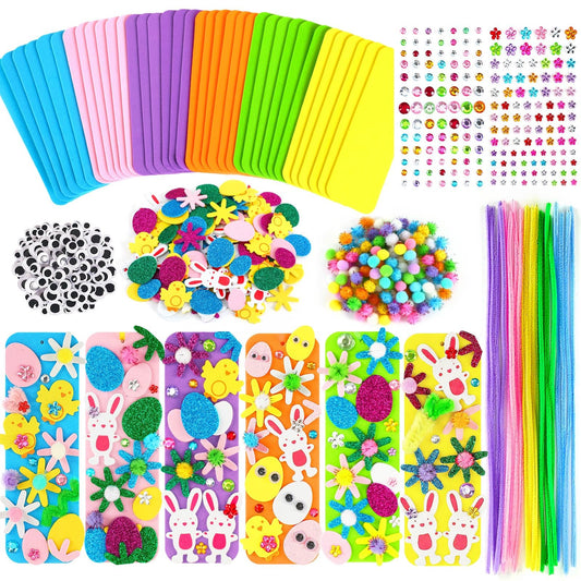 Easter Kids Craft Kit 36Sets Spring Foam Stickers Bookmark Ornament Decor