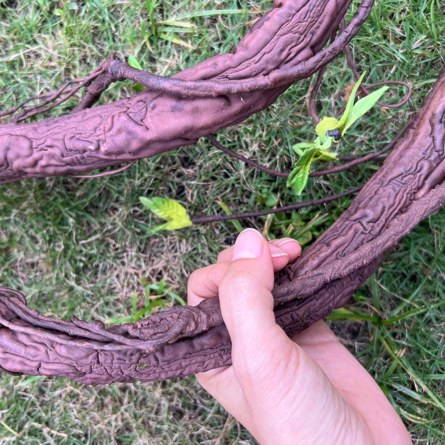 Bakoukiter Bendable Artificial Tree Thick Trunk Twigs Cane Climbing Vine Branches with Moss 6Ft Faux Plant Garland for Forest Home Wedding Garden Wall Hanging Decoration 1PC