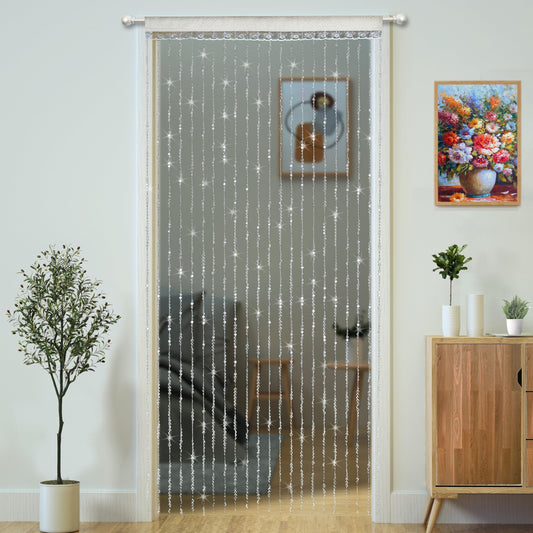 YaoYue Crystal Beaded Curtain Door Curtains Room Divider Hanging Diamond Acrylic Beads for Doorway Hippie Closet Bedroom Wall Window Backdrop Decor (35.5×79in/90×200cm, Crystal)
