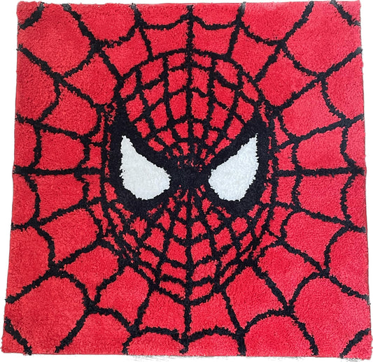 LUXAPE Spiderman Rug - Handmade Tufted Decor - Handmade & Premium- 28in (70cm) - Hypebeast Room Decor - Anime Rug - Spiderman Room Decor - Luxape Rugs