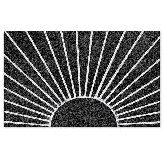 Supwhd Black and White Door Mat, Black and White Outdoor Door Mat Doormat, Black Welcome Mat, Black Door Mats Doormat Outdoor Indoor Entrance, Indoor Door Mats for Entryway, 17x30