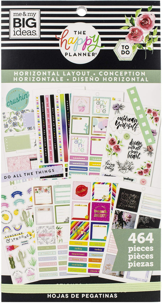 ME & MY BIG IDEAS Happy Planner STCKRS, Horizontal, 464/Pkg