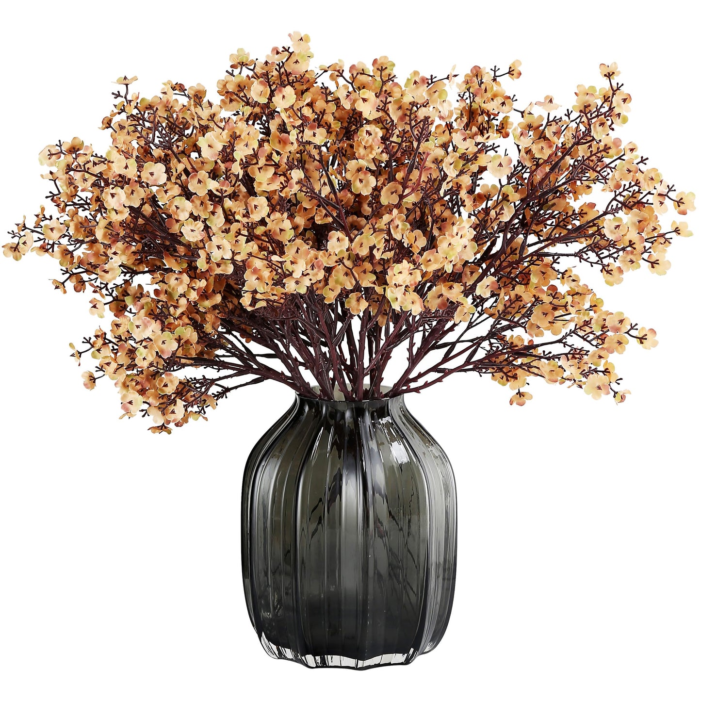 JAKY-Global Babys Breath Silk Artificial Flowers Bulk 6pcs for Fall Decor Fake Flower Bouquet Bulk for Home Kitchen Indoor Bouquet Floral Arrangement Table Centerpieces Farmhouse Decor(Khaki)