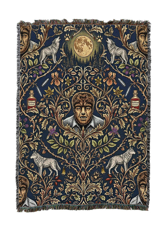 Pure Country Weavers Monster Wolf Man Blanket - Fantasy Gift - Tapestry Throw Woven from Cotton - Made in The USA (50X60)