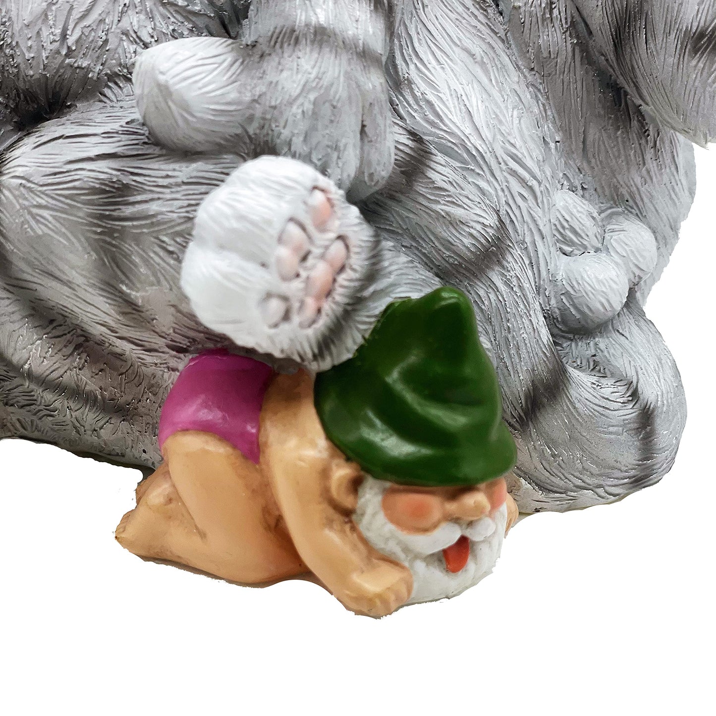 FICITI Add a Playful Touch to Your Garden with Our Cat and Gnomes Garden Statue - Perfect for Cat Lovers and Garden Enthusiasts - 8.5 Inces