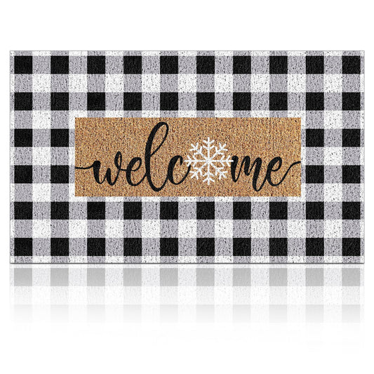 Teenyyou Day of The Dead Doormat Sugar Skull Marigolds Dia de Los Muertos Mat Skull Welcome Imitation Coir Doormat Mexican Front Door Mat with Anti-Slip Back for Halloween Door Entrance, 24 x 16 Inch