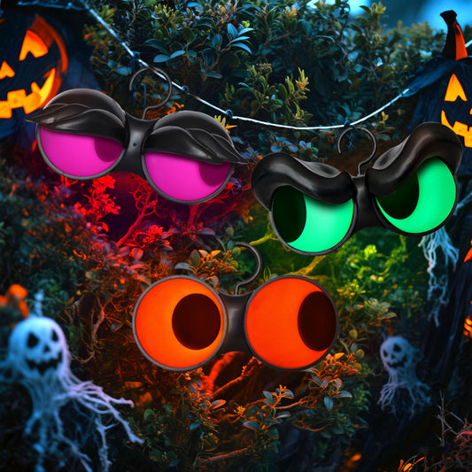 Joiedomi 3 PCS Indoor Halloween Decorations – Flashing Peeping Eye Lights with Timer, Glowing Halloween Decorations for Outdoor Party Supplies, Spooky Animated Eye Lights Decor for Yard Lawn Garden