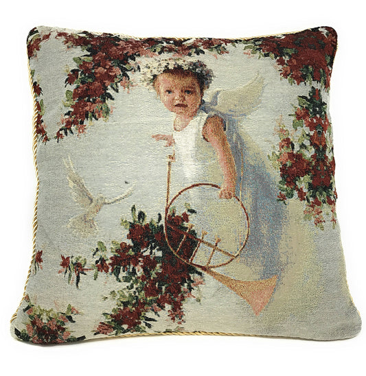 Tache Home Fashion Pillow Cover 18 x 18 Angel in The Garden