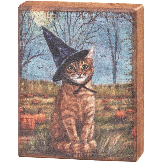 Primitives by Kathy Home Décor Block Sign - Cat As A Witch